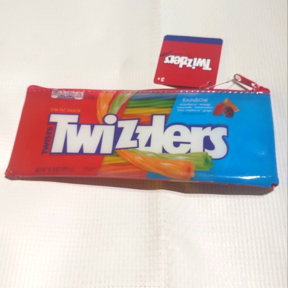 Twizzlers Makeup Bag Vinyl Zipper Rectangle Pencil Case Make-Up Holder NEW!
